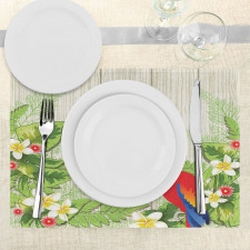 Flowers Parrot Place Mats