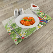 Flowers Parrot Place Mats