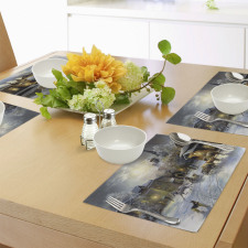 Winter Rural Landscape Place Mats