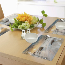 Beach and Horizon Sky Place Mats