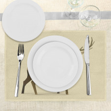 Geometric Deer Elk Graphic Place Mats