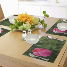 Geometric Tulip on Mosaic Place Mats