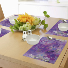 Violet Toned Triangles Place Mats