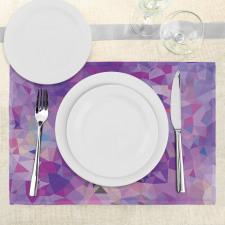 Violet Toned Triangles Place Mats