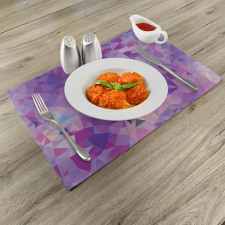 Violet Toned Triangles Place Mats