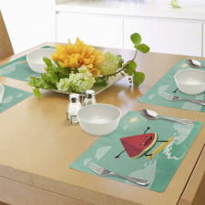 Watermelon on the Waves Place Mats