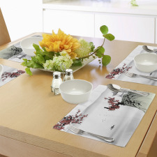 Cherry Blossoms and Boat Place Mats