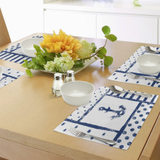 Grunge Boat Navy Theme Place Mats