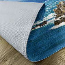 Daytime Wavy Rocky Sea Place Mats