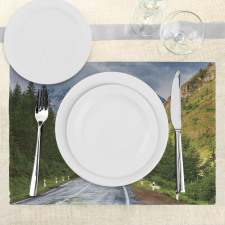 Mountain Landscape Road Place Mats