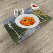 Mountain Landscape Road Place Mats