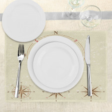 Compass Nautical Retro Place Mats