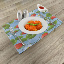 Strawberry Daisy Retro Place Mats