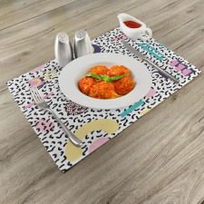 Retro Geometric Shapes Place Mats