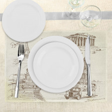 Travel over Europe Place Mats