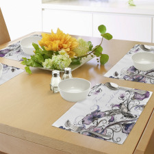 Ornate Flowers Leaves Place Mats