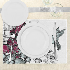 Orchids and Hummingbird Place Mats