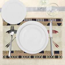 Bamboo Leaf Birds Art Place Mats