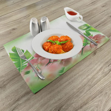 Orchids Blossoms Leaves Place Mats