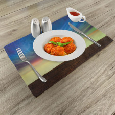 Surreal Sky Field Ombre Place Mats