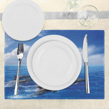 Jumping Dolphins in Sky Place Mats