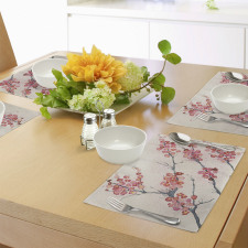 Vintage Sakura Flowers Place Mats