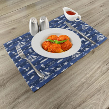 Grunge Anchor Ship Place Mats