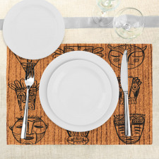 Native Masks Place Mats