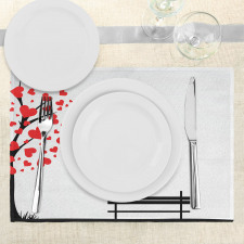 Tree HeArt Leaves Place Mats