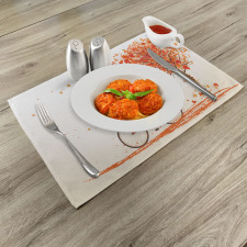 Orange Autumn Tree Place Mats