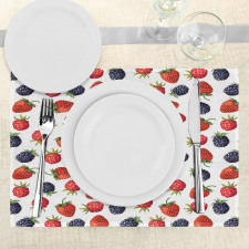 Strawberries Raspberry Place Mats