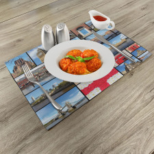 City Landmarks Floral Place Mats