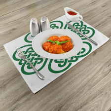 Monochrome Clover Art Place Mats