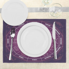 Colorful Astrology Signs Place Mats