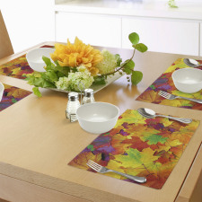 Colorful Maple Leaves Place Mats