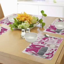 Fashion in Paris Dresses Place Mats