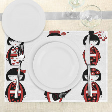 Geisha Dolls Folkloric Place Mats