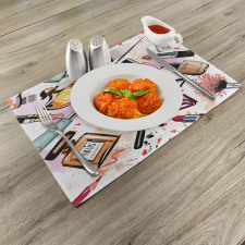 Cosmetics Make up Theme Place Mats