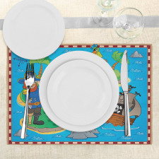 Funny Pirate Ship Island Place Mats