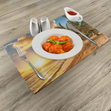 Exotic Sandy Beach Place Mats