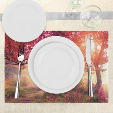 Flowers in Park Fall Place Mats