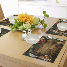 Rustic Lodge Wood Place Mats