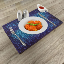 Cosmic Rain Effect Vivid Place Mats