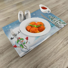 Jolly Snowman Santa Place Mats