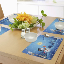 Snowman Sanra Gift Place Mats