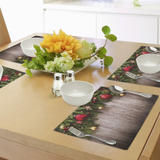 Wooden Rustic Xmas Place Mats