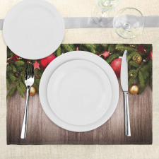 Wooden Rustic Xmas Place Mats