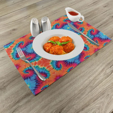 Orange and Blue Motif Colorful Place Mats