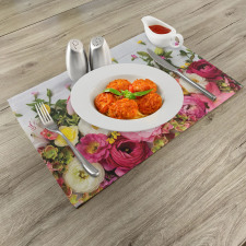 Rustic Home Rose Flowers Place Mats
