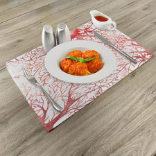 Watercolor Branchs Fall Place Mats